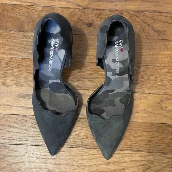 Nine West by Cameron Silver Johnny Pumps Women's Size 6 Grey Suede 3.9 Inch Heel - Picture 8 of 14